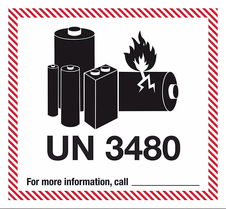 UN 3480 label